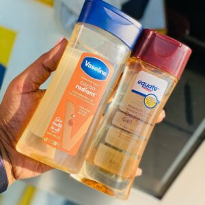 Vaseline Cocoa Radiant Body Gel Oil & Equate Cocoa Body Gel Duo