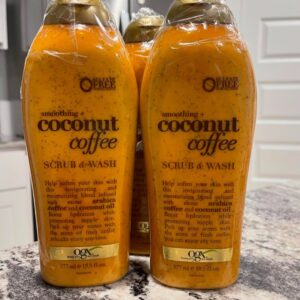 OGX Smoothing Coconut Coffee Scrub & Wash